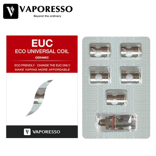 100% Original 5pcs Vaporesso Ceramic EUC Coil for Estoc/Target Pro/Eleaf Melo Tank Atomizer e-cig 0.5ohm SS316 Ceramic EUC Coil