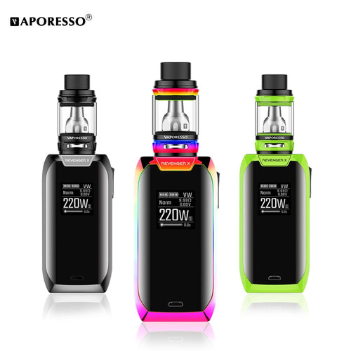 Vaporesso Revenger X Kit 220W Electronic Cigarette with Revenger X Mod NRG SE mini Tank Vape Kit Support GT4 GT8 coil