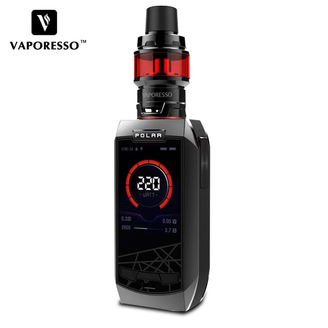 Original Electronic Cigarette Vaporesso Polar 220W Vape Kit 6.5ml & 2ml Cascade Baby SE Tank Use GT Meshed and GT Coil E-Cig Kit