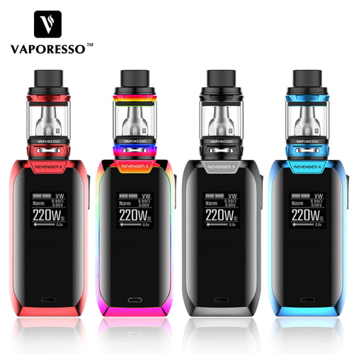 Original Vaporesso Revenger X Kit 220W Electronic Cigarette Revenger X Mod with NRG 5ml Tank Vape Kit Support GT coil