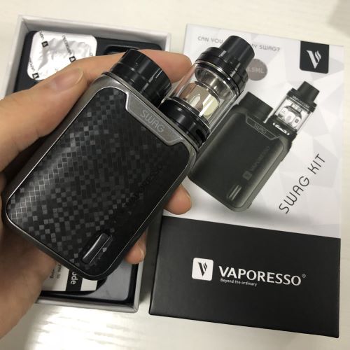Original Vaporesso SWAG Kit 80W SWAG Box Mod NRG SE Tank (3.5ml)/Mini (2ml) Tank No 18650 Battery E-Cigarettes Vape Mod 2017 NEW