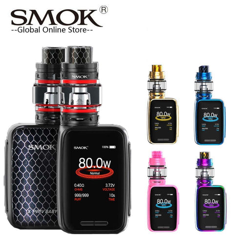 Origina SMOK X-PRIV Baby Kit 80W X Priv Mod Built-in 2300mAh Battery & TFV12 Big Baby Prince Tank Electronic Cigarette Vape Kit