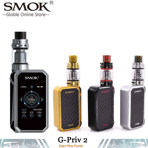 Authentic SMOK Vape kit G-PRIV 2 Kit with Vaporizer TFV8 X-Baby Atomizer 230W G Priv Mod Electronic Cigarette Kit Vs Mag kit