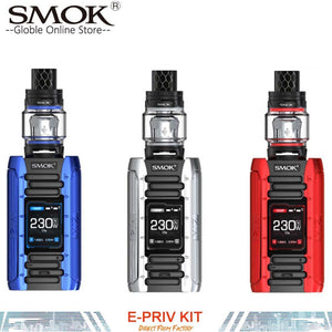 Authentic SMOK E priv Electronic Cigarette 230W with 8ML TFV12 Prince Tank Smok E-PRIV Box Mod Kits Vape Mod For VS SMOK X-Priv