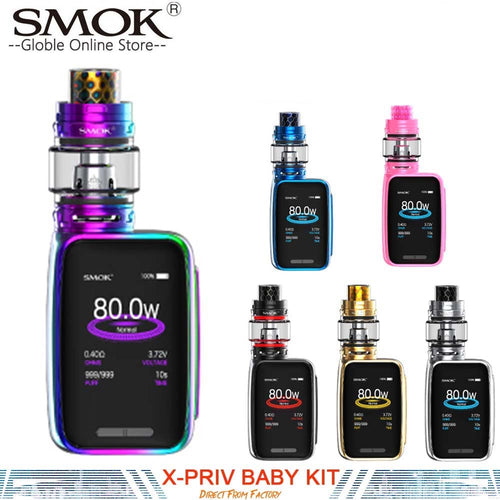 SMOK X-PRIV Baby Kit 2300mah 80W With TFV12 Big Baby Prience Tank V8 Baby Q2 Electronic Cigarette Kit VS SMOK Mag kit & AL85