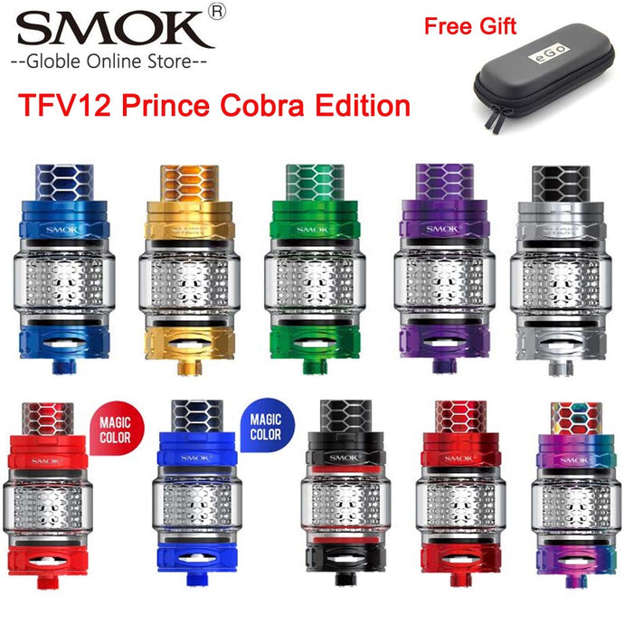 SMOK TFV12 Prince Cobra Edition 7ml V12 Prince Strip Mesh Coil Electronic Cigarette Atomizer Vaporizer Fit Mag kit X-Priv kit